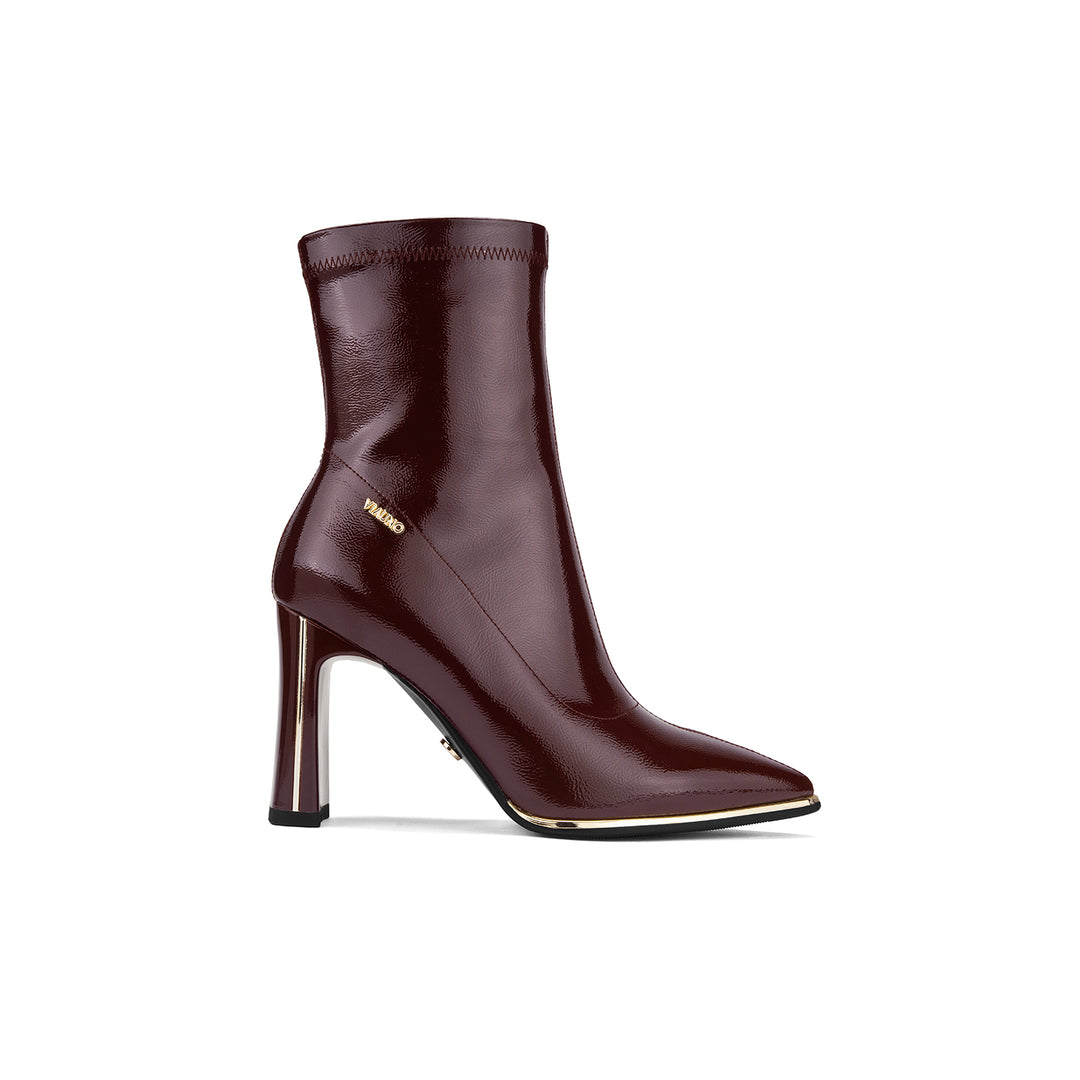 Botin Via Uno DF2797 Vino Napa Charol Taco 9