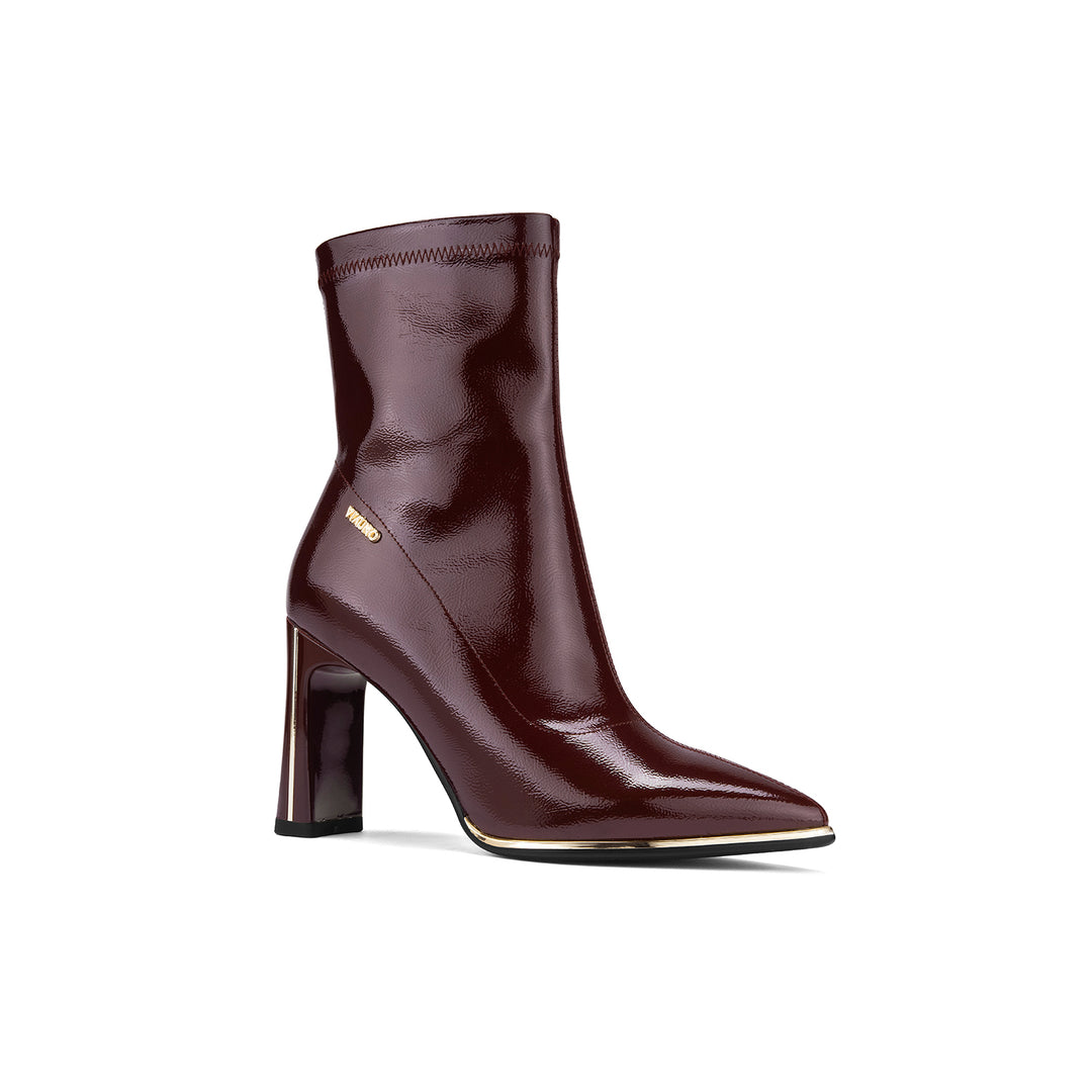 Botin Via Uno DF2797 Vino Napa Charol Taco 9