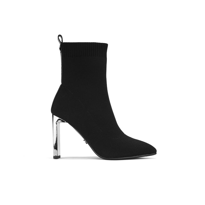 Botin Via Uno DF2823 Negro Textil Taco 9