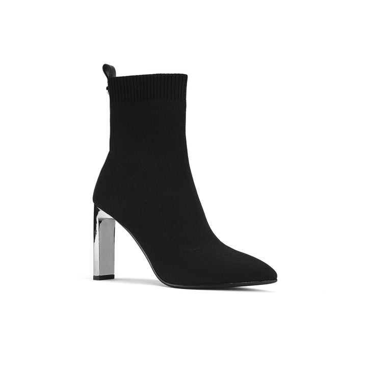 Botin Via Uno DF2823 Negro Textil Taco 9