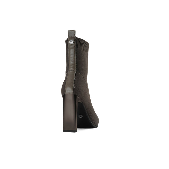 Botin Via Uno DF2823 Marrón Textil Taco 9