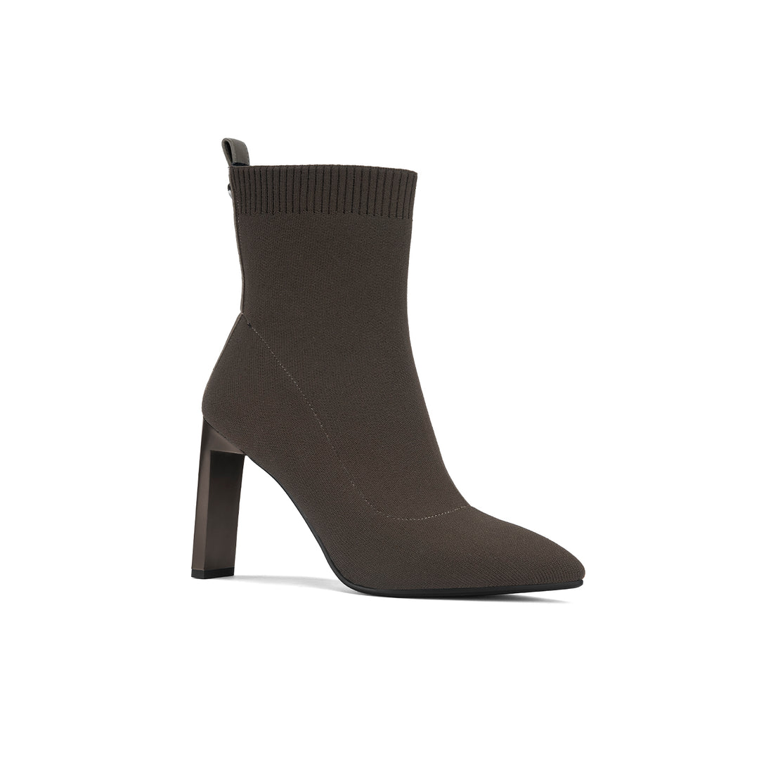 Botin Via Uno DF2823 Marrón Textil Taco 9