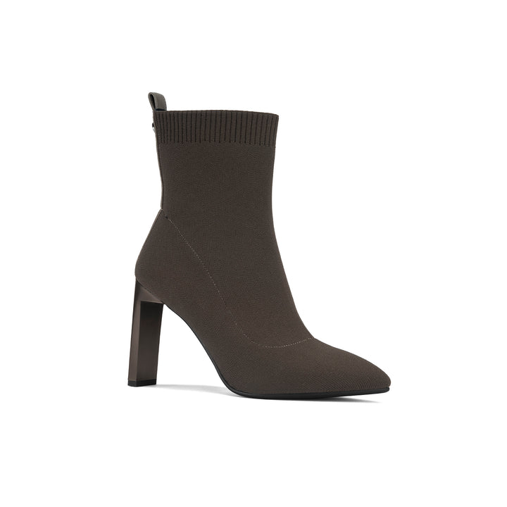 Botin Via Uno DF2823 Marrón Textil Taco 9