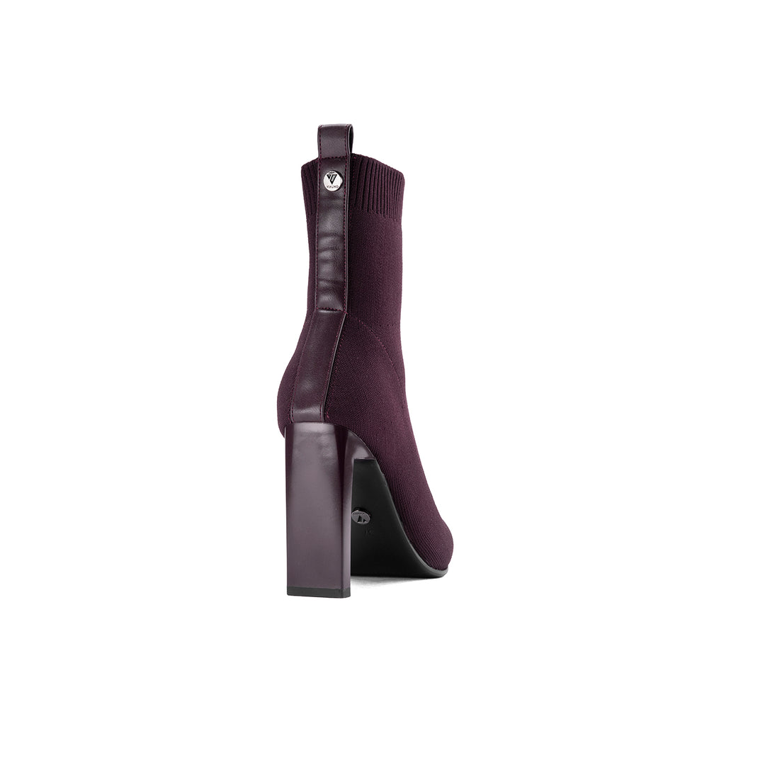 Botin Via Uno DF2823 Vino Textil Taco 9