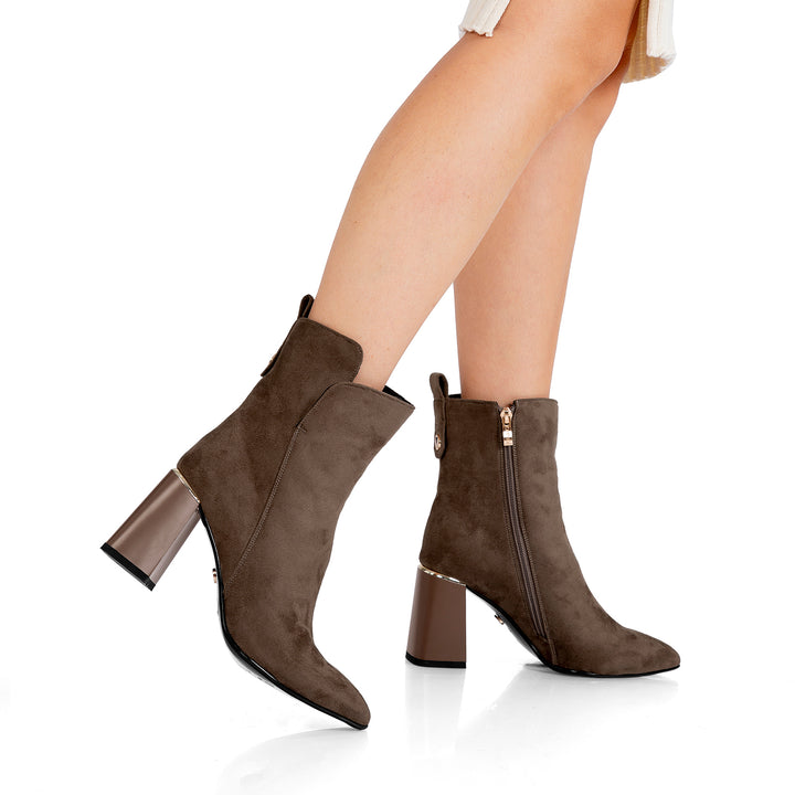 Botin Via Uno DF3002 Gamuza Taco 8.5