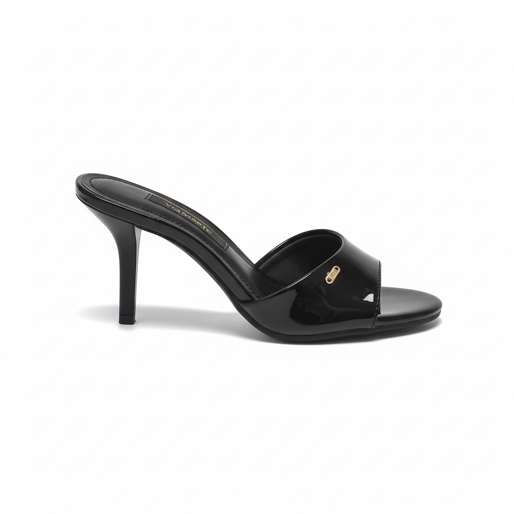 Sandalia Via Marte 300001-02 Charol Taco 8.5