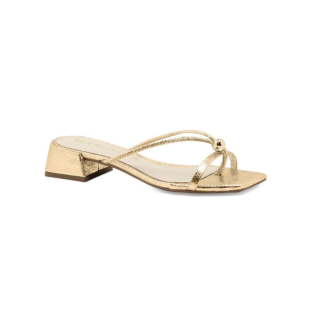 Sandalia Mariotta 20415-01 Taco 4 Metal Glam