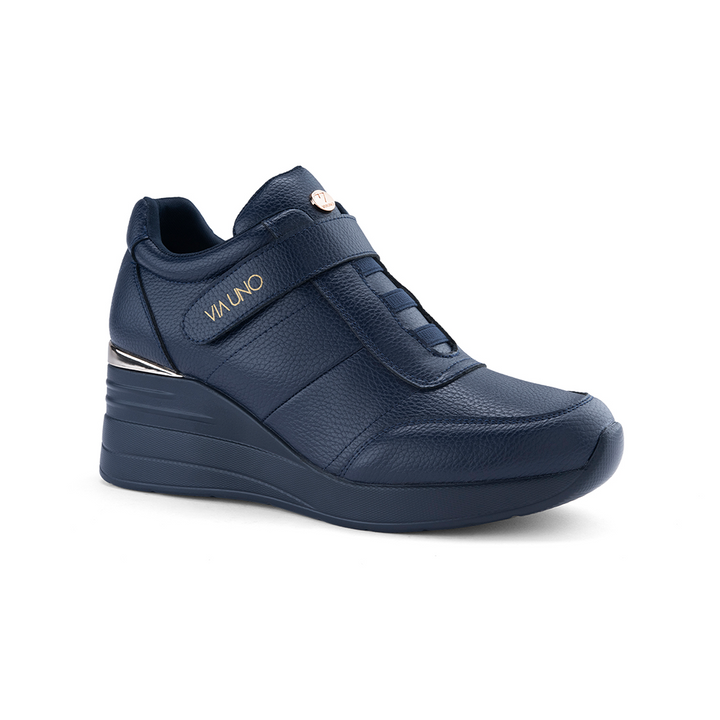 Zapatilla Via Uno H21583 Marino Cuña 6 cm