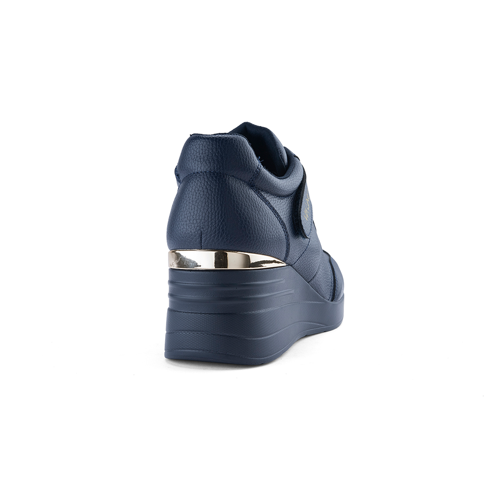 Zapatilla Via Uno H21583 Marino Cuña 6 cm
