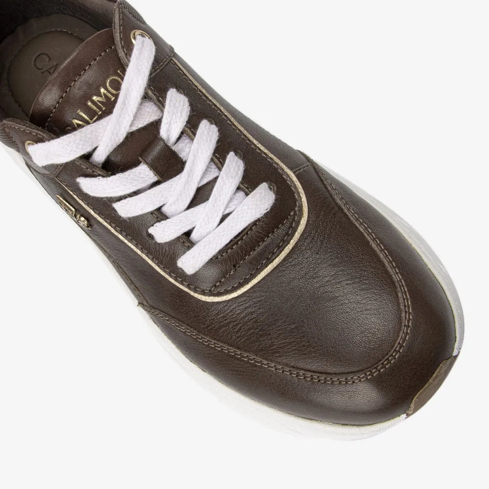 Zapatilla Calimod UII003 Tan Cuero Femenino