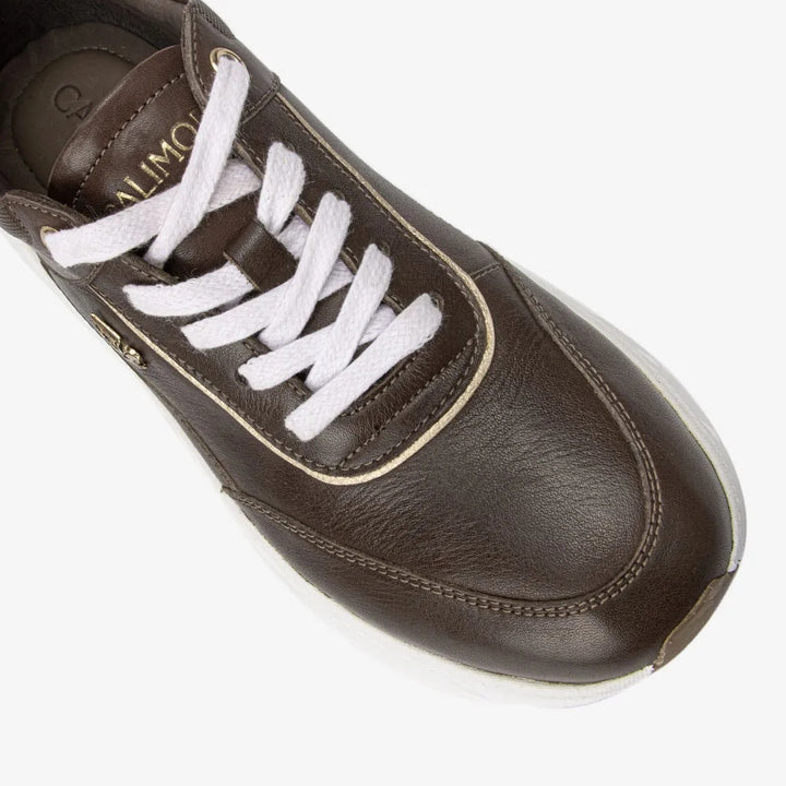 Zapatilla Calimod UII003 Tan Cuero Femenino