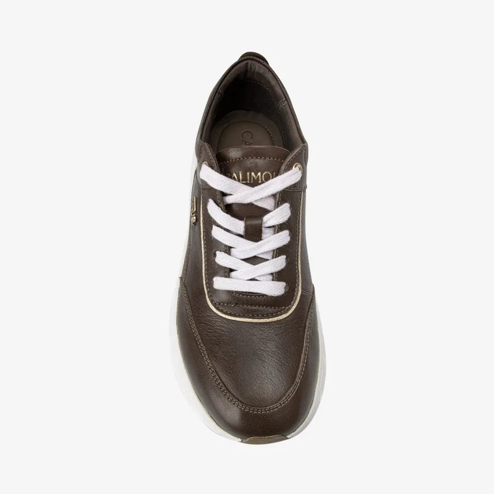 Zapatilla Calimod UII003 Tan Cuero Femenino