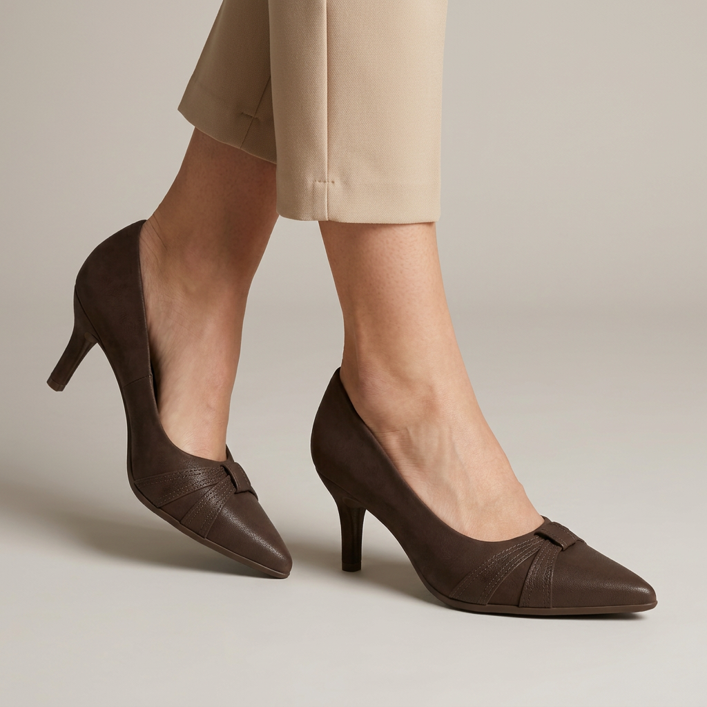 Acercamiento de zapatos Piccadilly Cacao