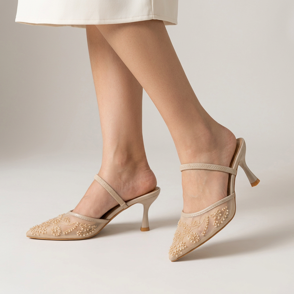 Acercamiento de zapatos Sthef 8382 Nude