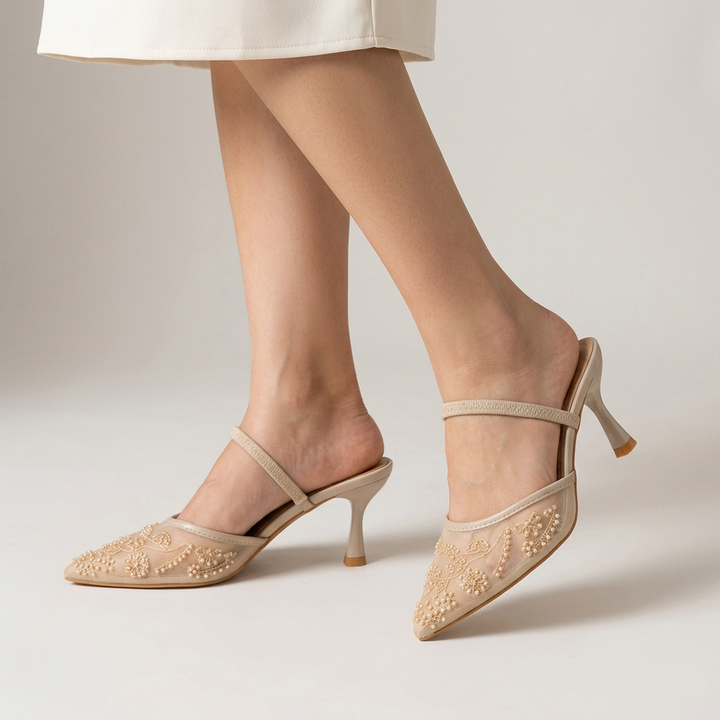Acercamiento de zapatos Sthef 8382 Nude