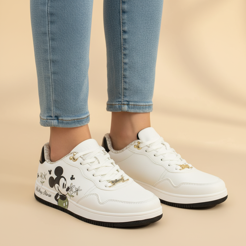 Close-up Mickey Mouse KY076 Blanco