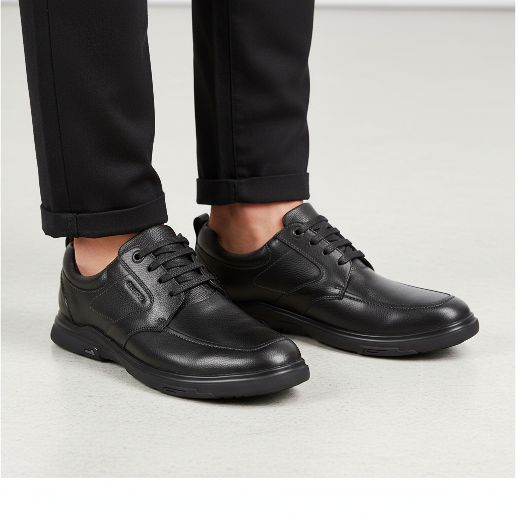 Detalle de pies con Calimod CQ1001 Negro