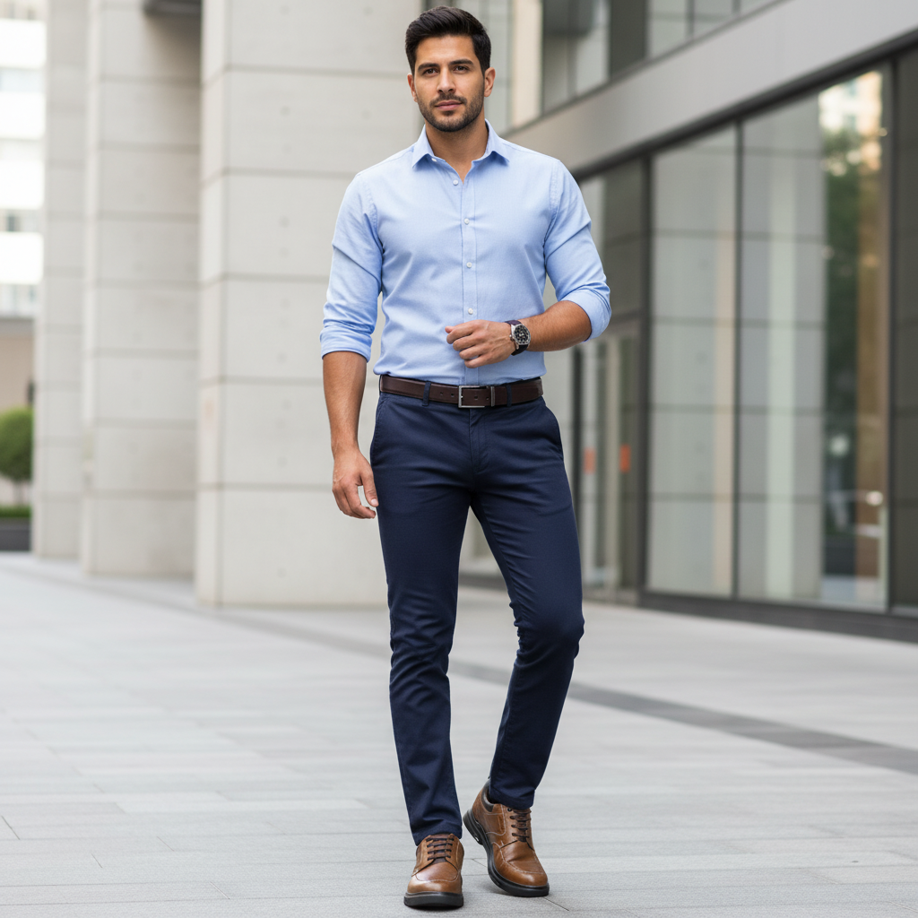 Modelo completo con Zapato Calimod CQ1001 Tan
