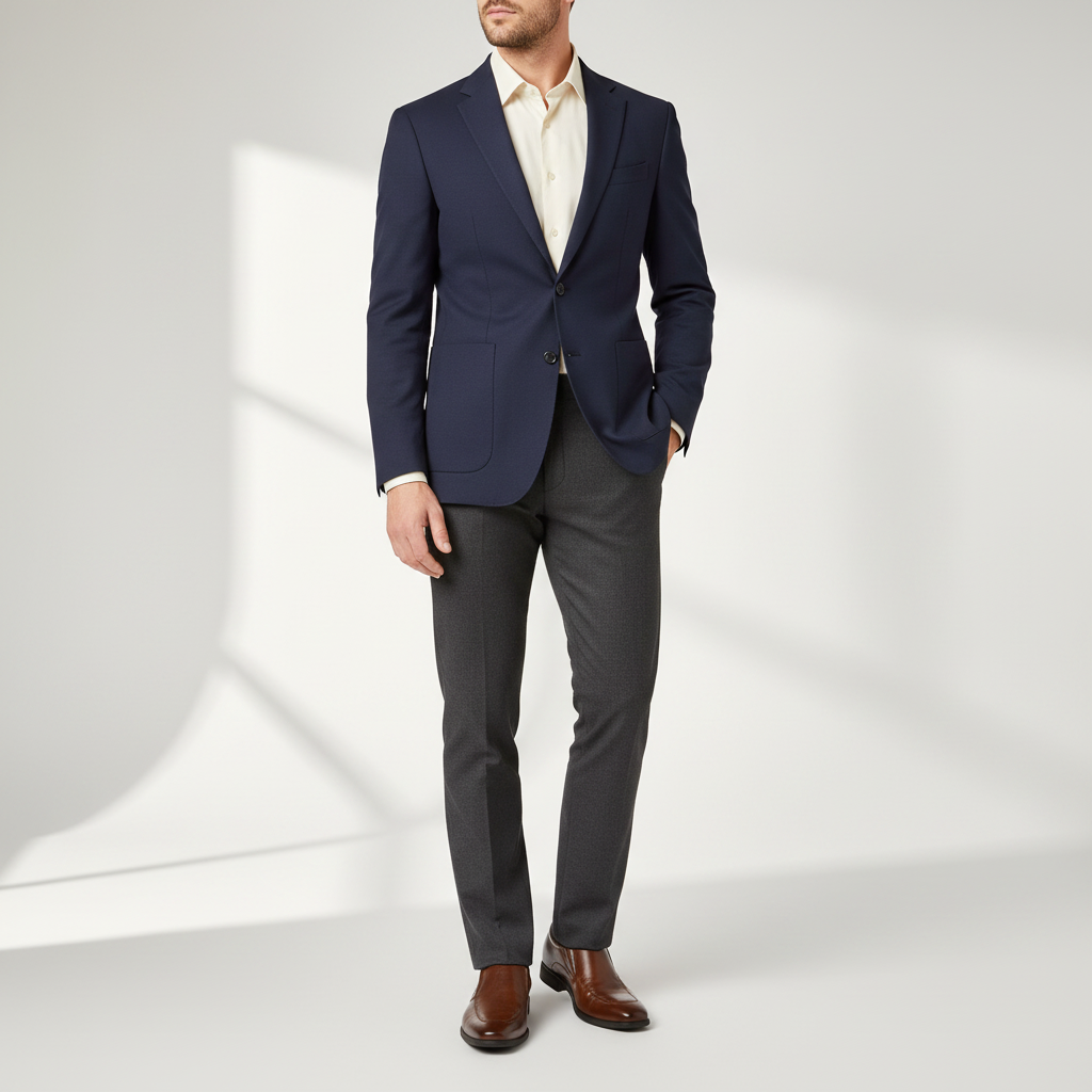 Modelo completo con zapato Calimod VK3003 Cogñac