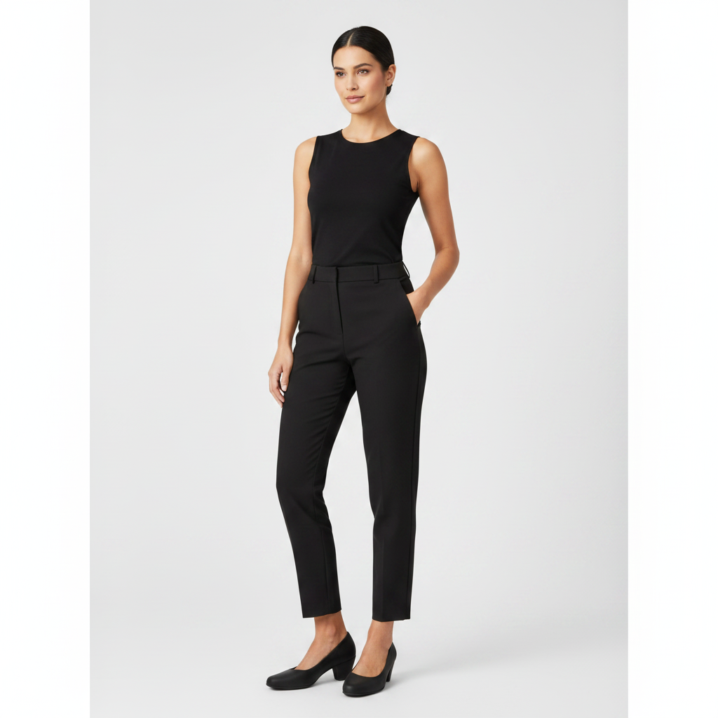 Modelo completo con zapato negro