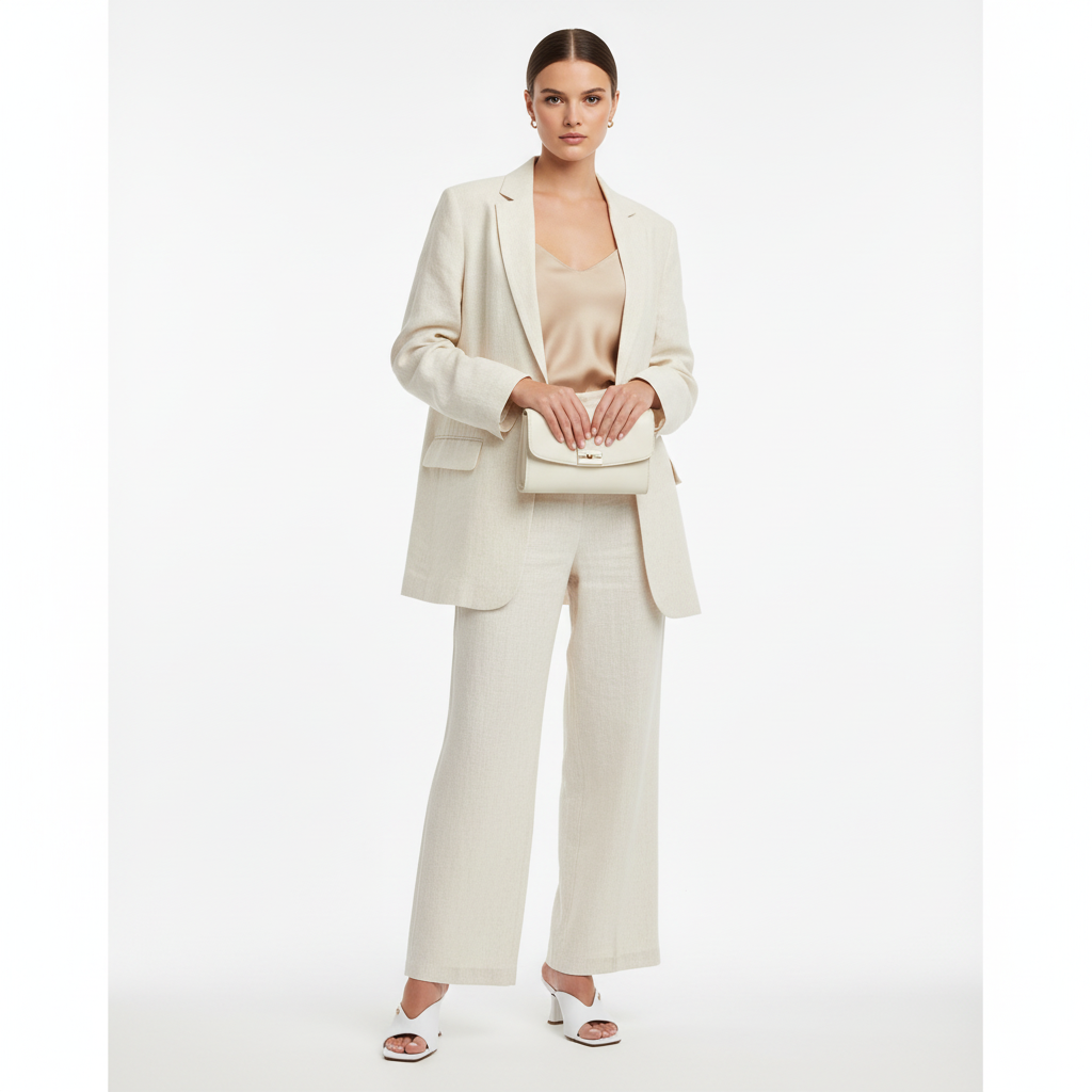 Modelo completo - Mule Blanco Napa Taco Flare