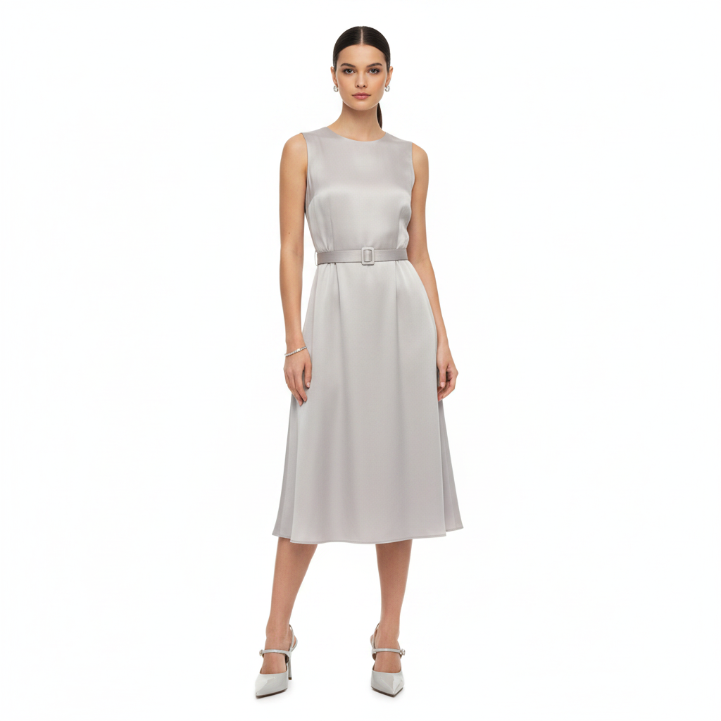 Modelo completo - Slingback Gris Perla Stiletto