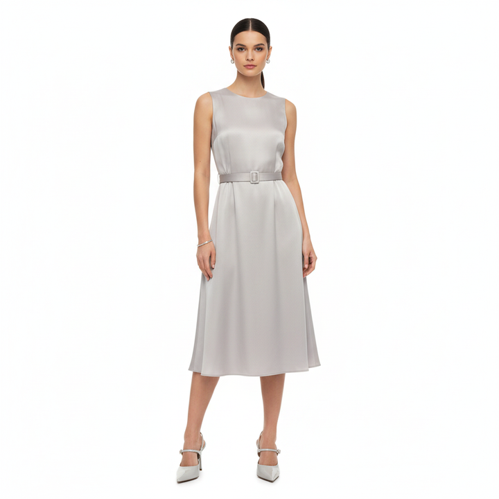 Modelo completo - Slingback Gris Perla Stiletto