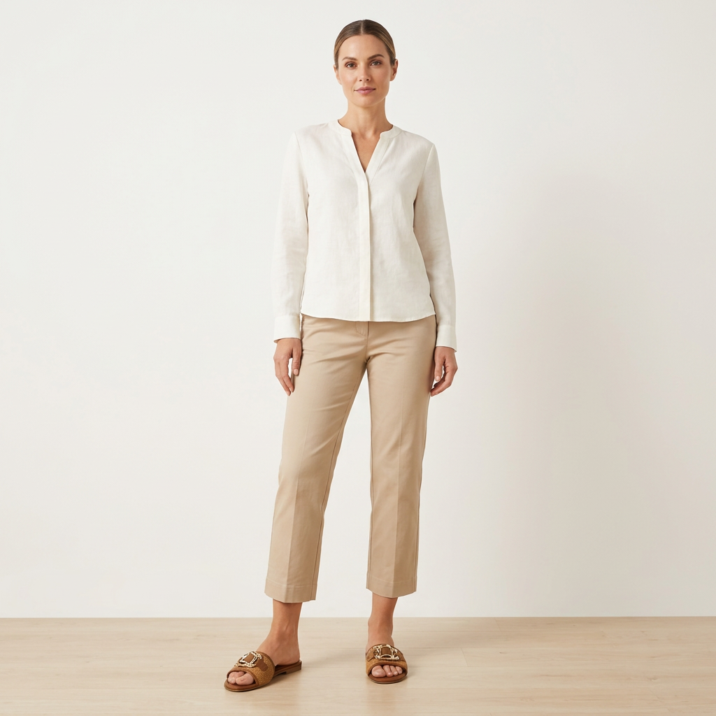 Modelo con sandalias Caramelo usando la referencia adjunta