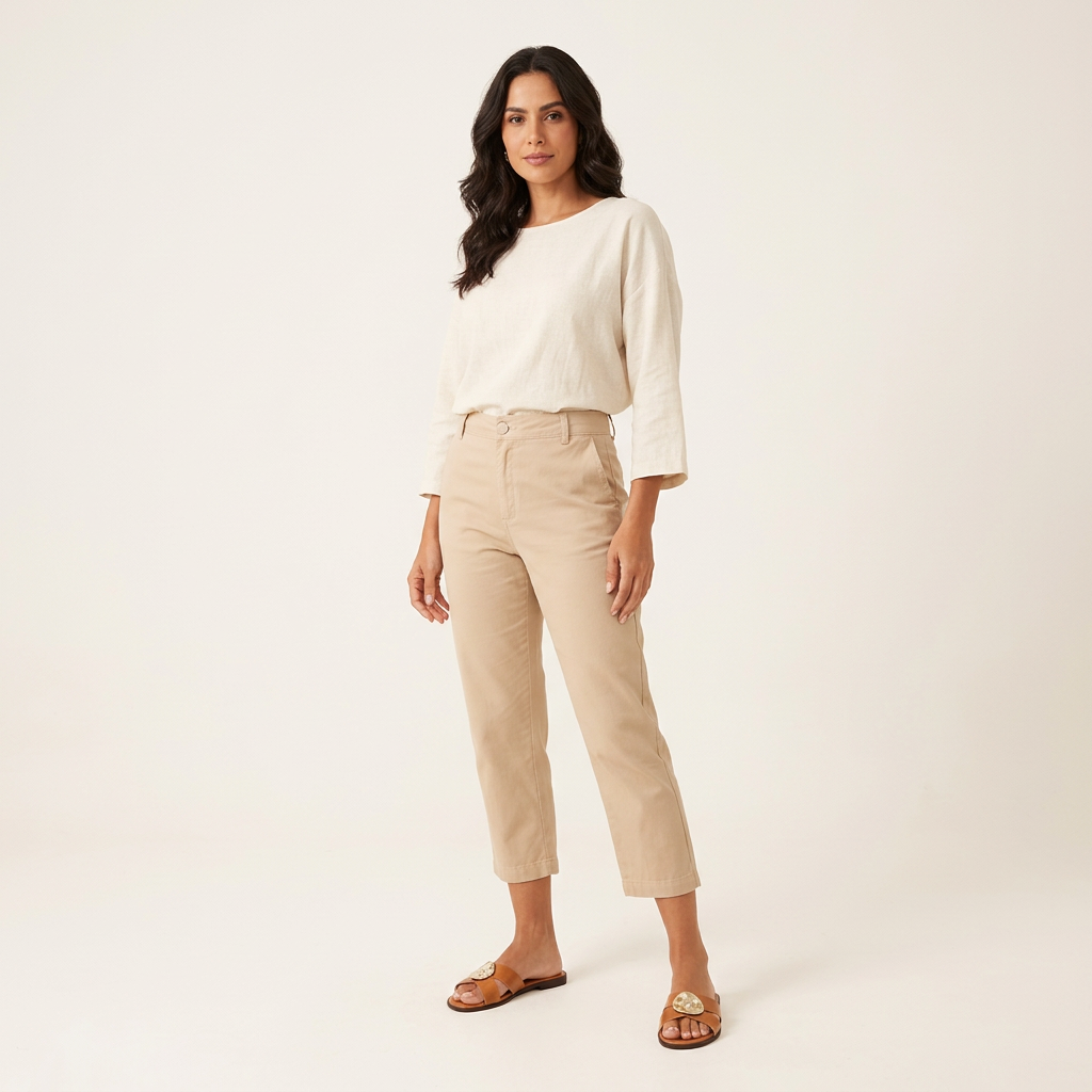 Modelo de cuerpo completo con sandalias Caramelo
