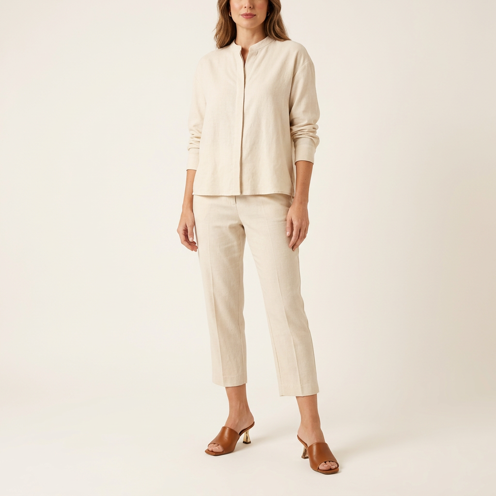 Modelo de cuerpo completo con sandalias caramelo