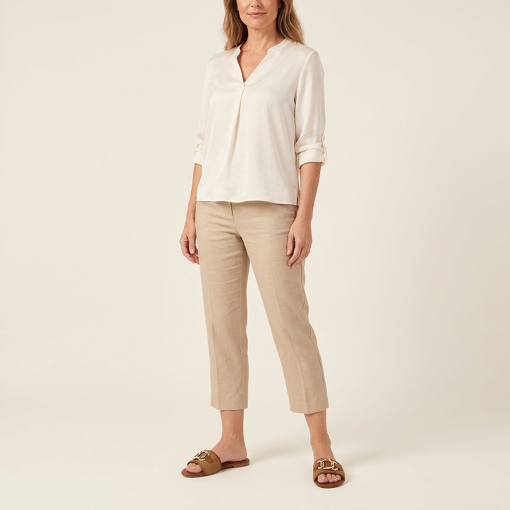 Modelo de cuerpo completo con sandalias Mariotta 20210-52 Caramelo