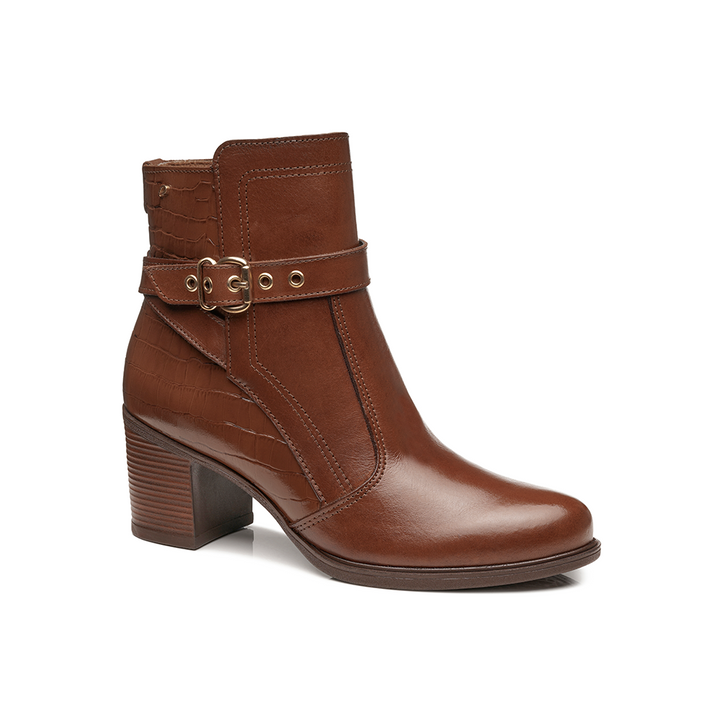 Botin Pegada 280401-01 Cuero Marrón Taco 7