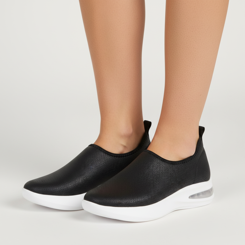Primer plano pies con zapatilla Piccadilly Negro