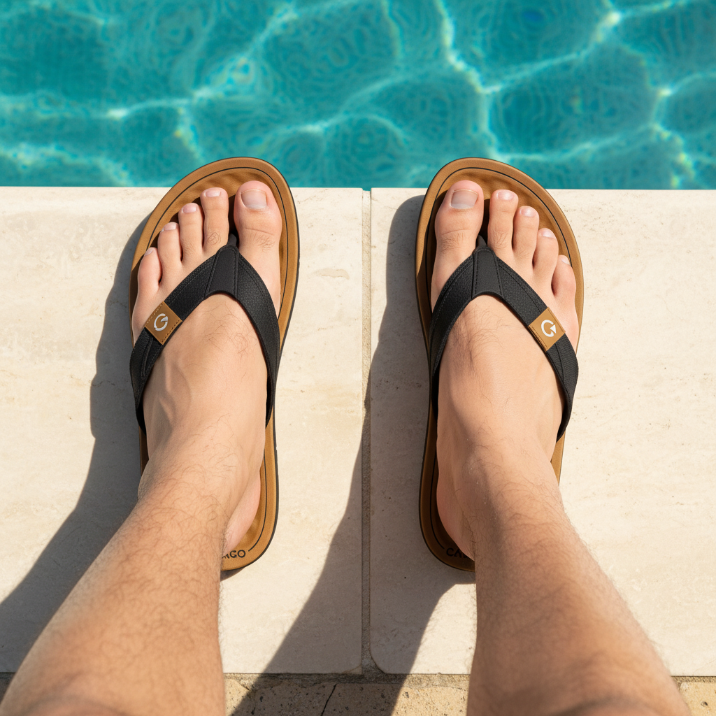Sandalia Cartago GCB12 Camel - Top-down piscina