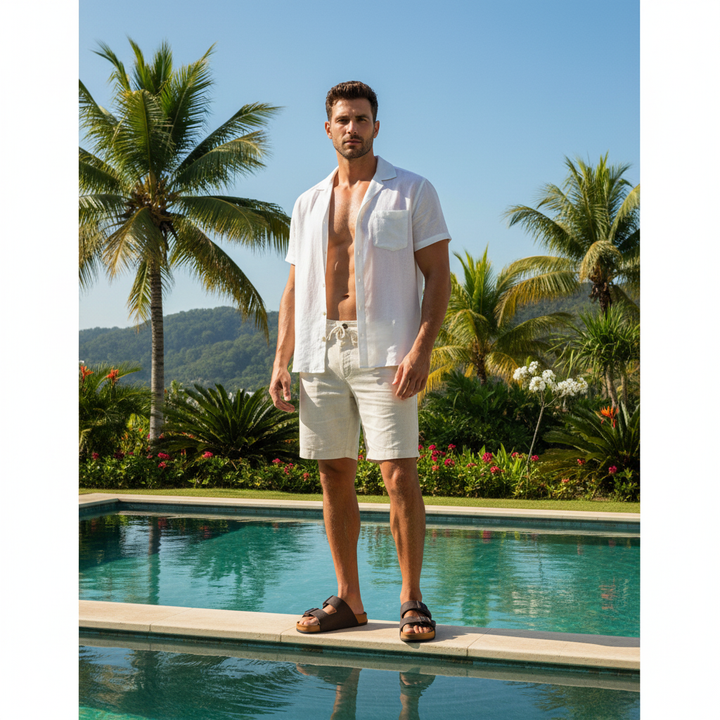 Sandalia Cartago GCB19 Marrón - Modelo completo piscina