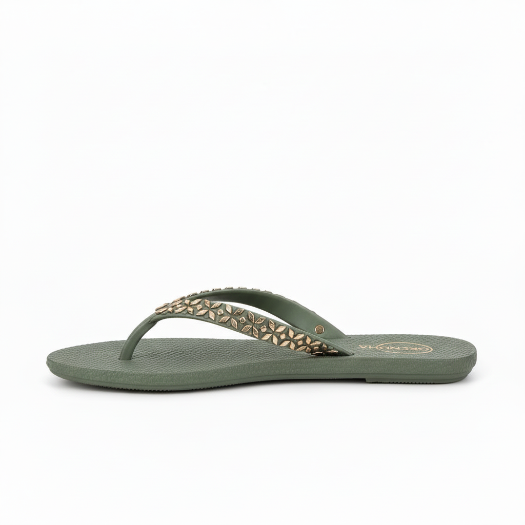 Sandalia Grendha GDC76 Verde - Vista lateral