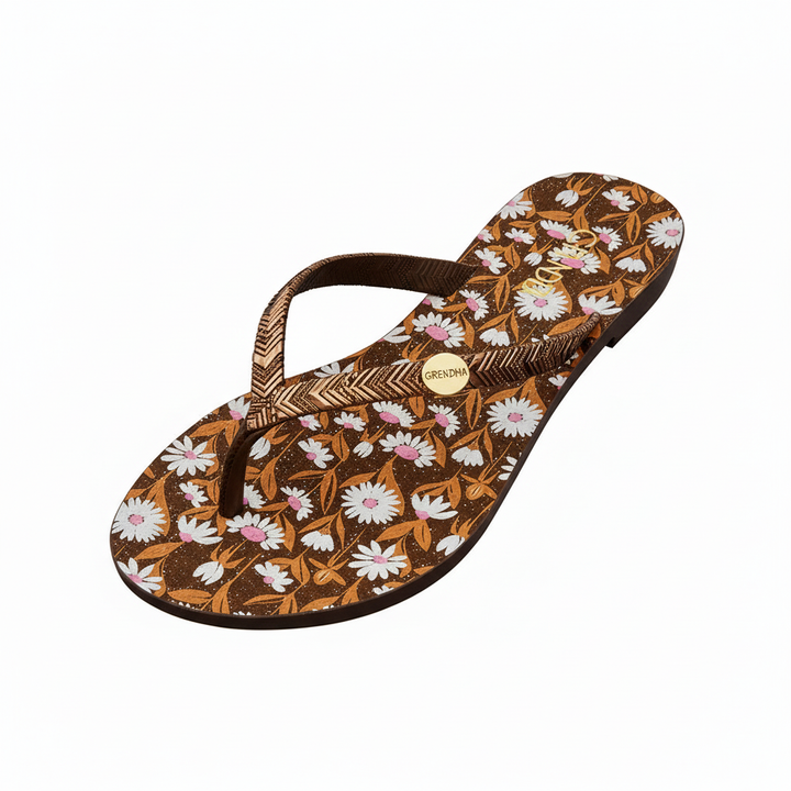 Sandalia Grendha GDD86 Marrón Dorado - Ángulo diagonal