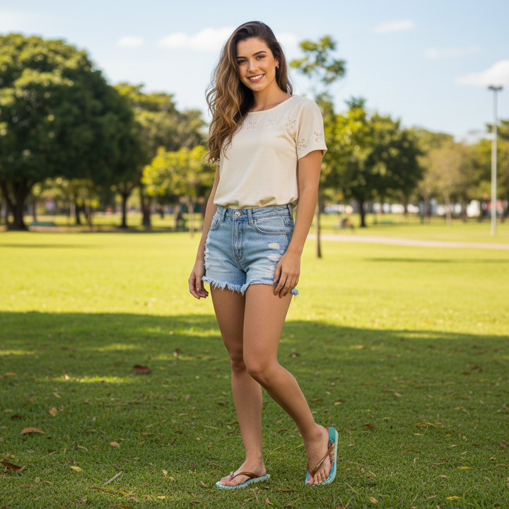 Sandalia Ipanema IPJ40 Marrón - Modelo cuerpo completo 1:1