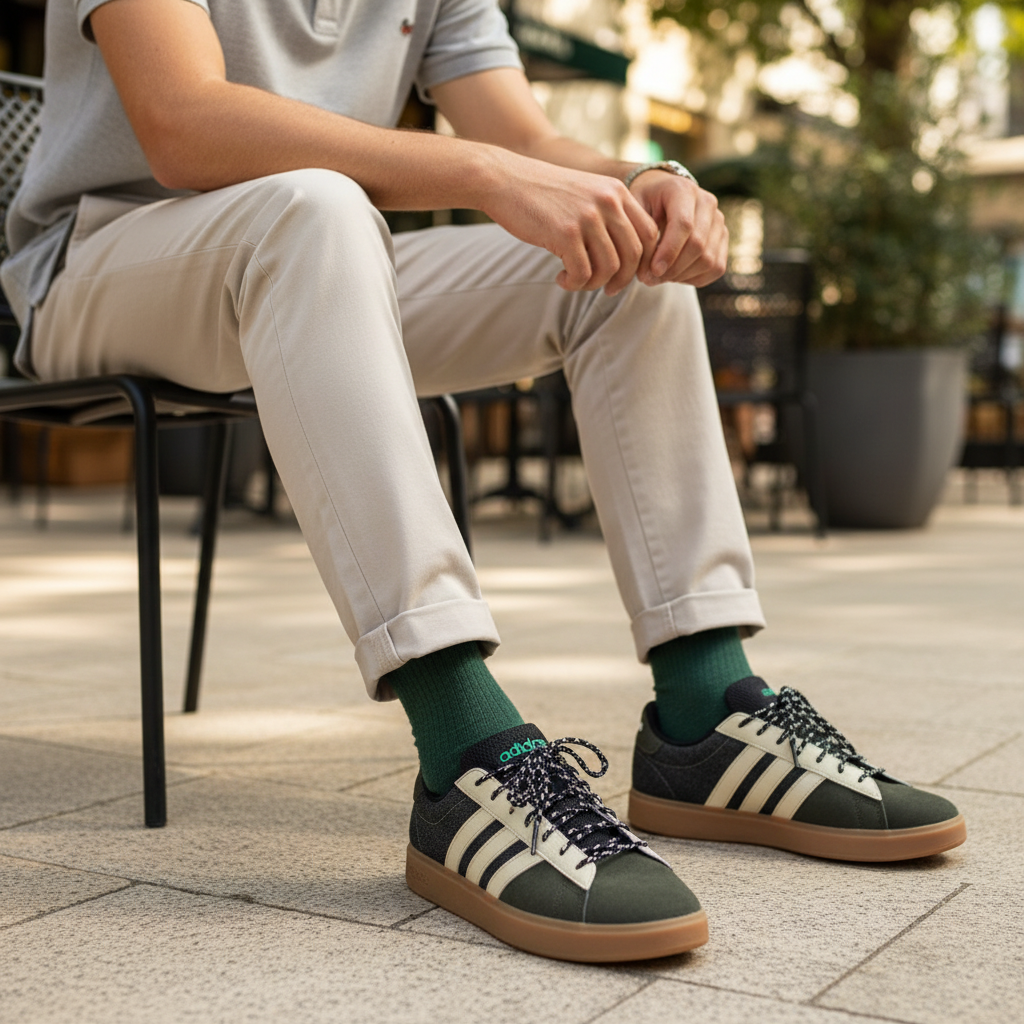 Zapatilla Adidas Grand Court 2.0 Verde - Modelo casual