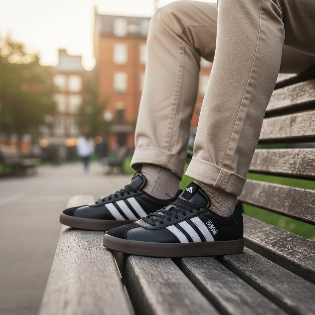 Zapatilla Adidas VL Court 3.0 Negro - Modelo casual