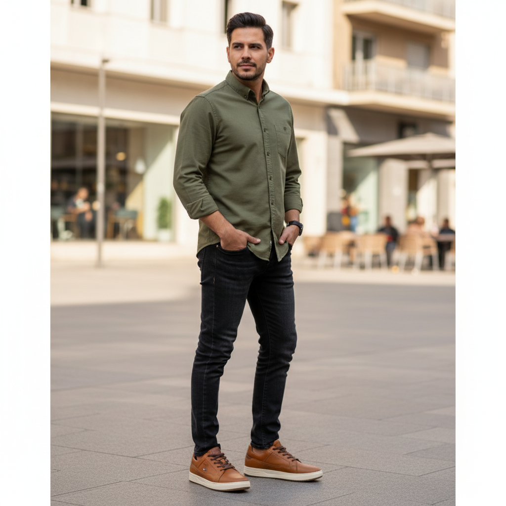 Zapatilla Calimod UIR001 Tan - Modelo Completo